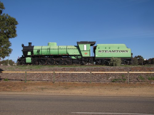 Old steam train on display at Peterborough, South Australia