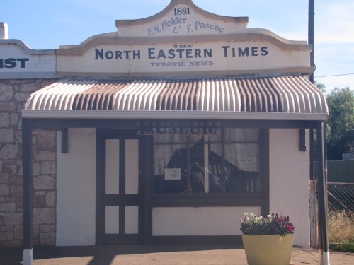 The North Eastern Times newspaper building in Terowie