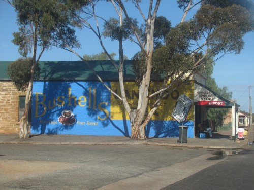 Advertising on the side of the local store in Terowie