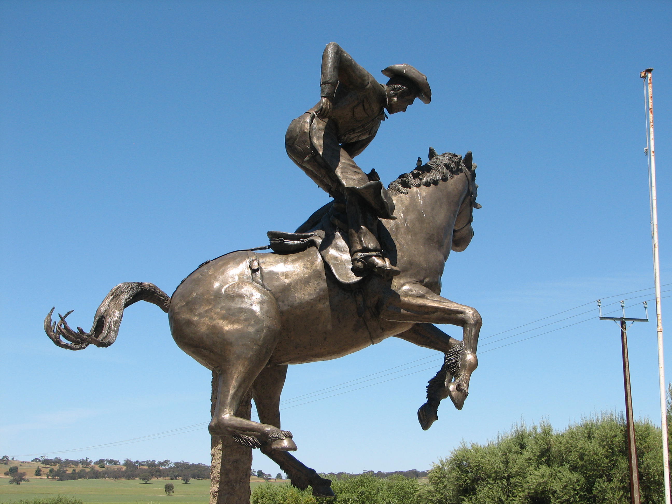 Life size statue of Curio at Marrabel, South Australia - Trevor's Travels